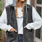 Sleeveless Denim Top with A Detachable Hood