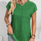 Round Neck Cap Sleeve Blouse