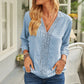 Swiss Dot V-Neck Blouse