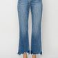 RISEN High Waist Raw Hem Flare Jeans