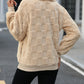 Fuzzy Quarter Zip Long Sleeve Sweatshirt