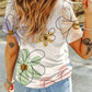 Printed Round Neck Short Sleeve T-Shirt