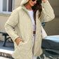 Snap Down Long Sleeve Quilted Winter Coat