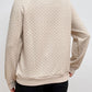 Texture Round Neck Long Sleeve Sweatshirt