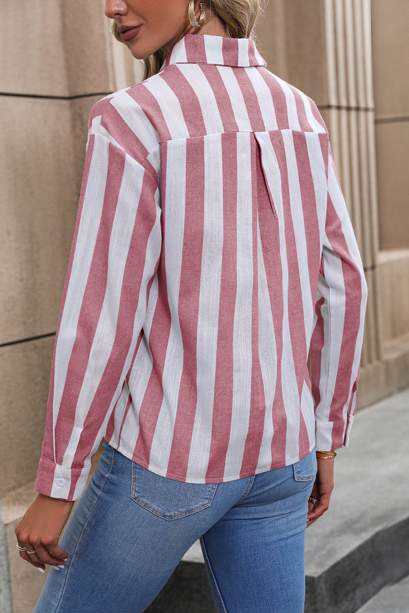 Perfee Striped Long Sleeve Shirt