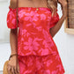 Floral Off-Shoulder Top and Shorts Set