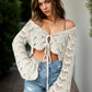 Openwork Flare Sleeve Cover-Up