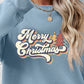 Christmas Letter Graphic Round Neck Sweatshirt