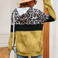 Leopard Drawstring Hoodie with Pocket