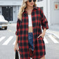 Lovelet Plaid Button Up Collared Neck Shirt