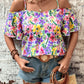 Floral Half Sleeve Blouse