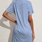 Pocketed Striped Round Neck Short Sleeve Dress