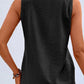 Full Size Decorative Button V-Neck Tank