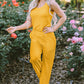 Textured Round Neck Top and Wide Leg Pants Set