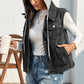 Pocketed Button Up Hooded Denim Jacket