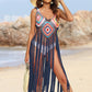 Fringe Spaghetti Strap Cover-Up