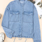 Snap Down Long Sleeve Denim Top