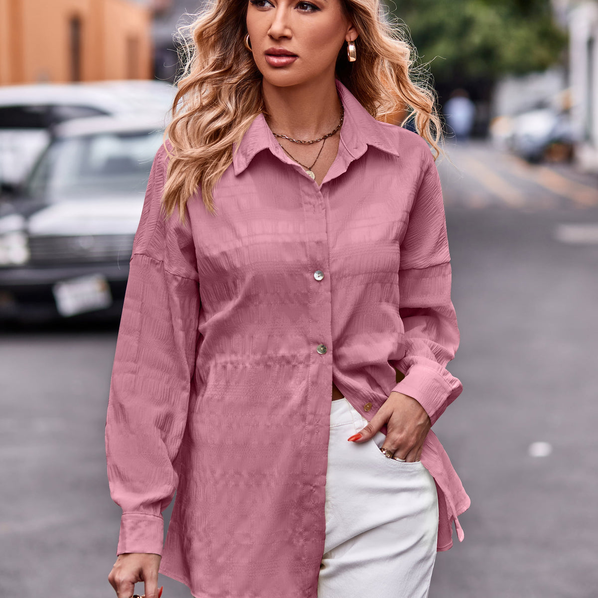Dropped Shoulder Longline Shirt