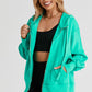 Zip Up Long Sleeve Drawstring Hoodie