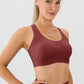 Round Neck Wide Strap Active Bra