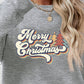 Christmas Letter Graphic Round Neck Sweatshirt