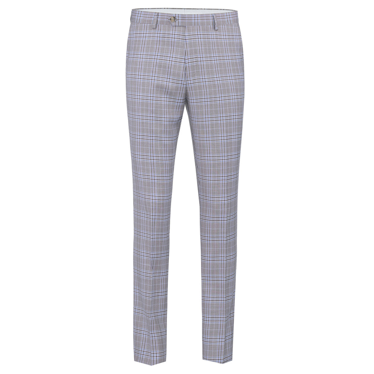 292-7 Men's Slim Fit 2-Piece Single Breasted Check Dress Suit