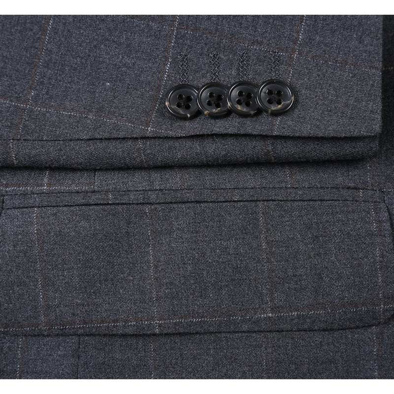 566-6 Men's Classic Fit Wool Suits