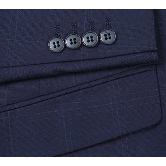 293-29 Men's New Slim Fit Checked Suits