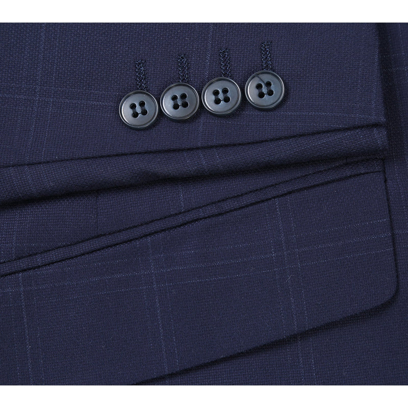 293-29 Men's New Slim Fit Checked Suits