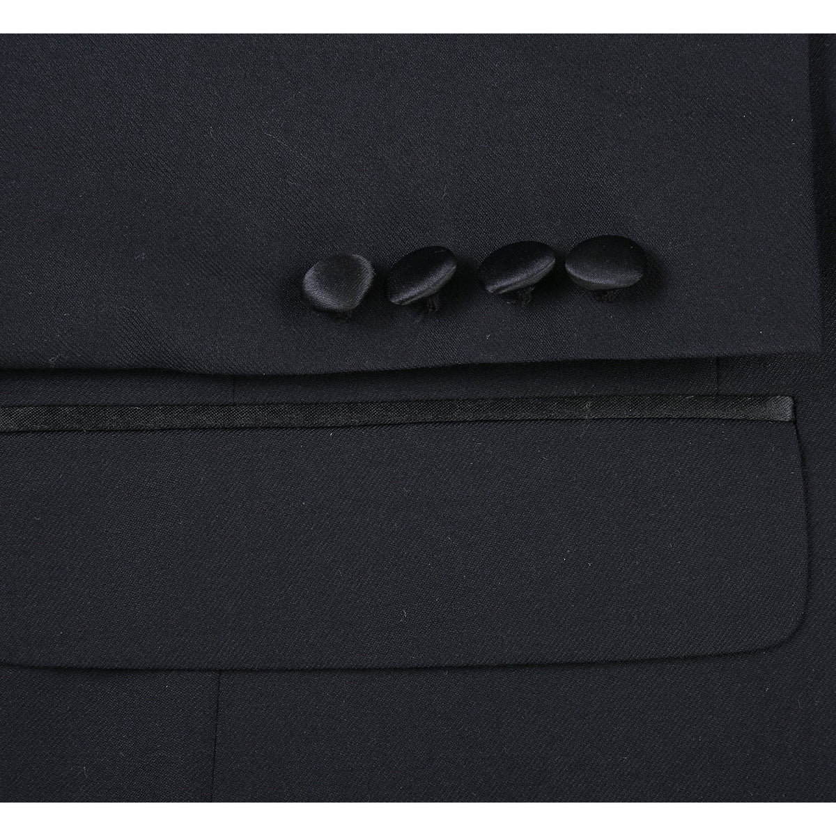 508B-1 Men's Satin Peak Wool Stretch Tuxedo