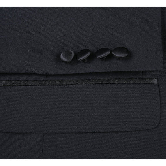 508B-1 Men's Satin Peak Wool Stretch Tuxedo