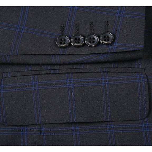 566-8 Men's New Slim Fit Wool Suits