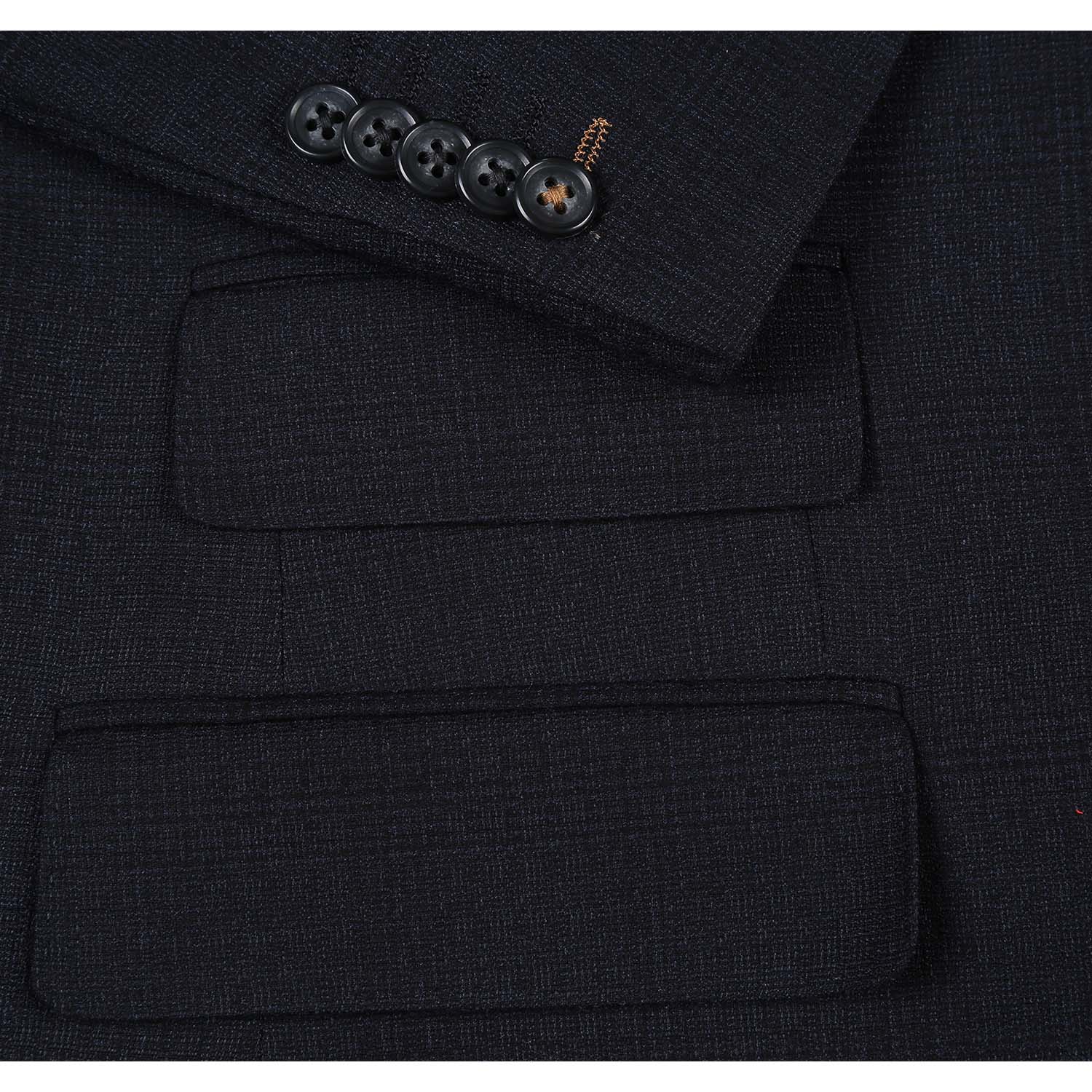 92-05-402EL Black Blue Check Suit