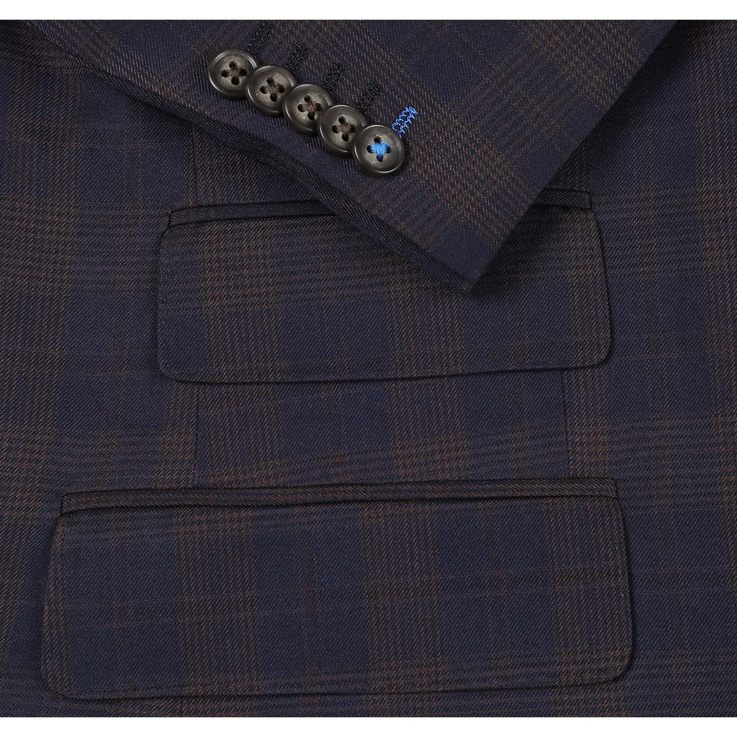 92-50-410EL Brown Check Suit