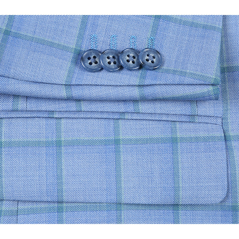 565-1 Men's Classic Fit Wool Blazer BLUE L48 Classic Fit