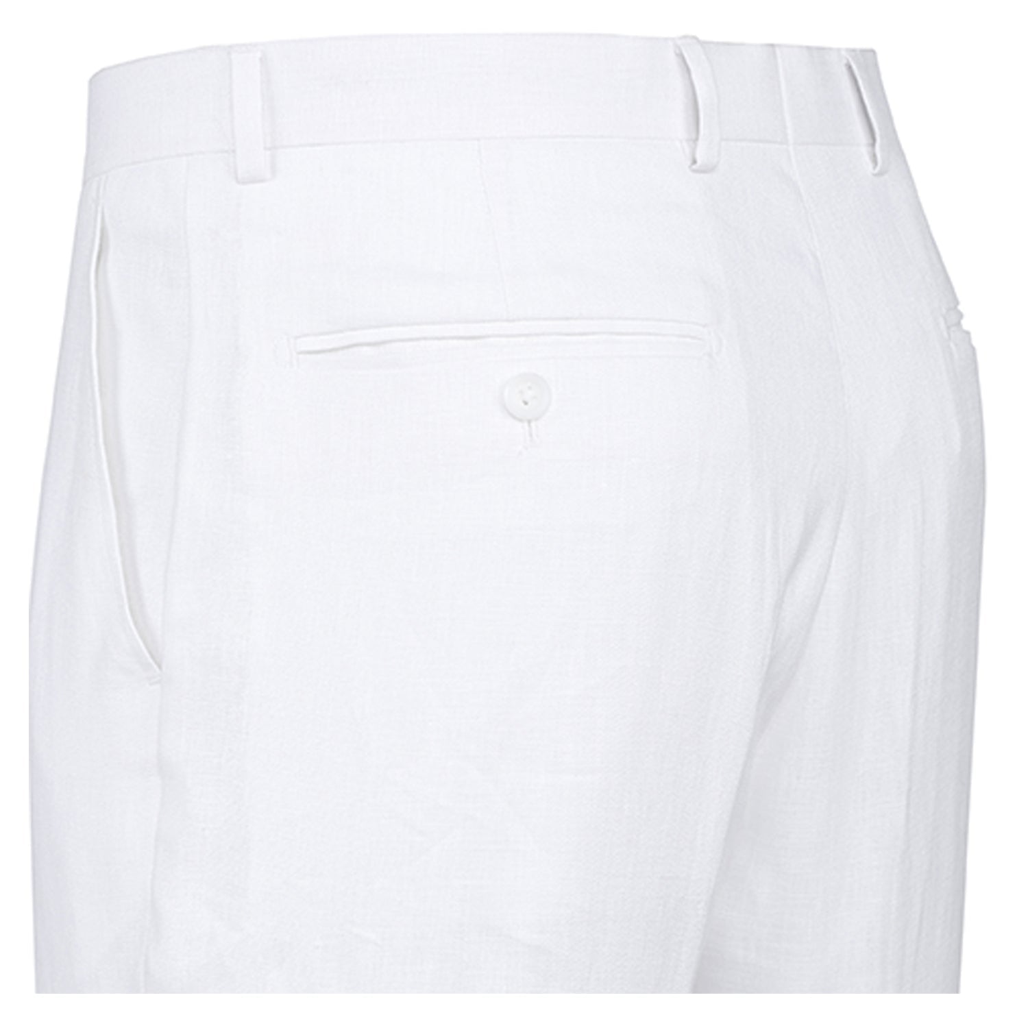 601-20 Men's Notch Lapels White Solid Linen Suits