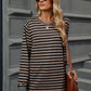 Striped Round Neck Long Sleeve T-Shirt