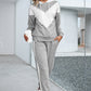 Dropped Shoulder Hoodie and Long Pants Set