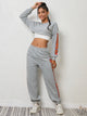 Cropped Sweatshirt and Sweatpants Set Heather Gray