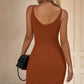 Ribbed Sleeveless V-Neck Dress