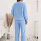 Teddy Long Sleeve Top and Pants Lounge Set