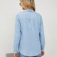 Pocketed Button Up Long Sleeve Denim Shirt