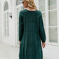 Cable-Knit Long Sleeve Sweater Dress