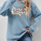 Christmas Letter Graphic Round Neck Sweatshirt