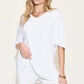 Basic Bae Full Size V-Neck Drop Shoulder T-Shirt and Shorts Set