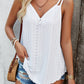 Devine Eyelet V-Neck Double Strap Cami