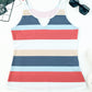 Striped Notched Neck Tank