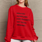 Simply Love Full Size Letter Graphic Round Neck Sweatshirt