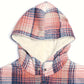 Plaid Snap Down Long Sleeve Hooded Outerwear