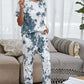 Tie-Dye Tee and Drawstring Waist Joggers Lounge Set